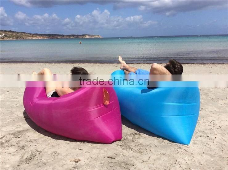 2016 sales people lazy inflatable outdoor blow-up lilo portable air sofa bed sheets travel bed sleeping bag