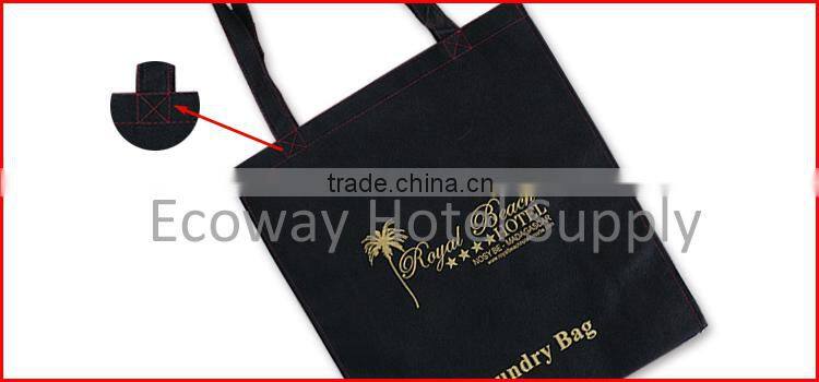 OEM Cheap Black Nonwoven Fabric Hotel Mesh Laundry Bag