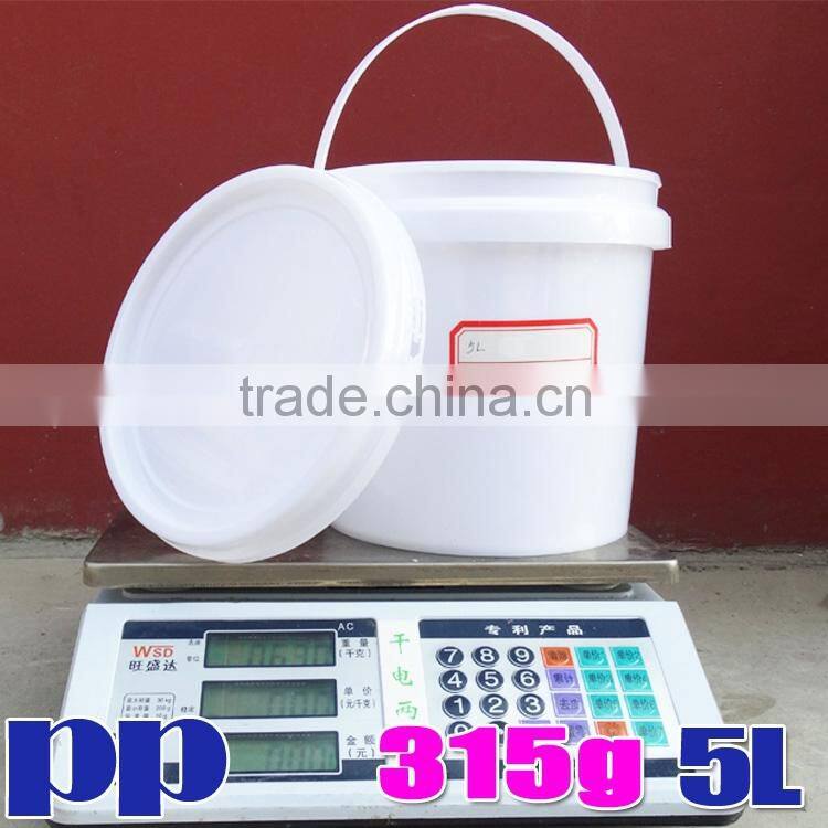 10L food grade PP plastic bucket with lid with handle