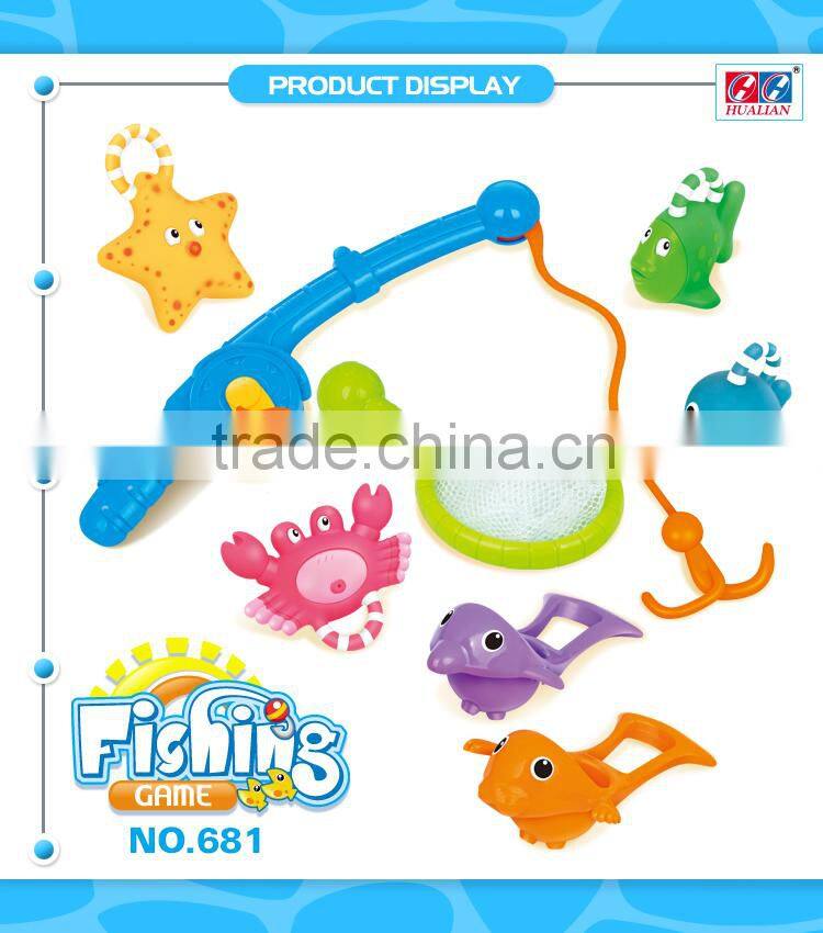 Fishing Game Toy Set With Fish Pole