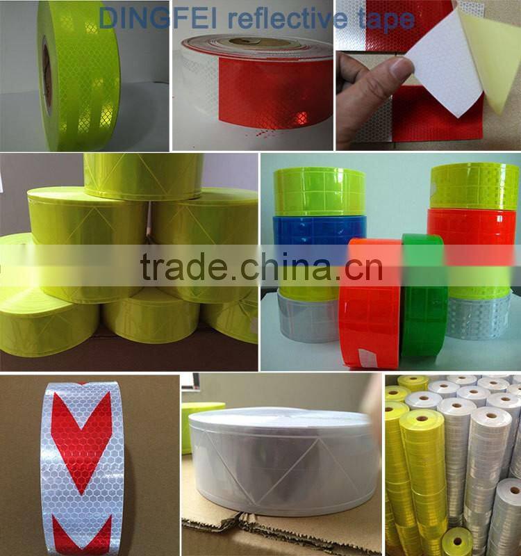 wholesale Fluorescent tape reflective yellow white color