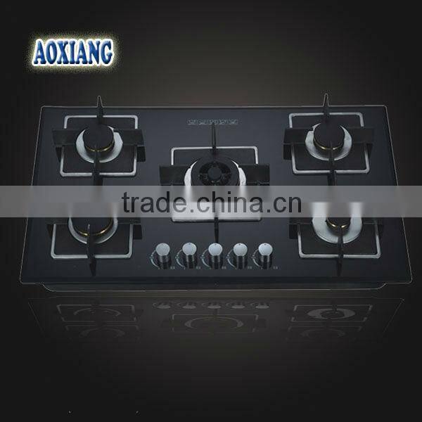 Kitchen 5 Burner Built-in Tempered Glass Gas Stove/ Gas Stove/ Gas Cooker AX-1210