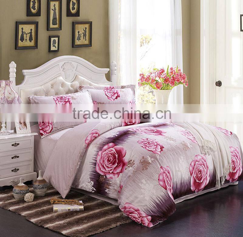 Fancy flower printed Duvet Cover With Pillow Case 3D Bedding Set Quilt Cover Single Double King
