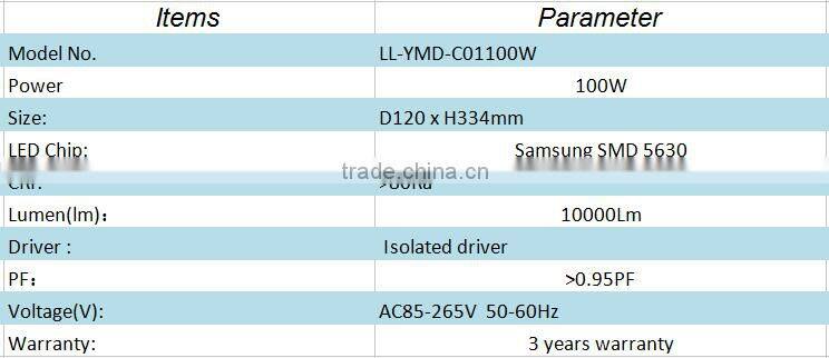 high quality ac85-265v 100w e40 led corn lighting