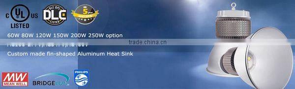 TOP Quality Manufacturer DLC 5 years warranty High power LED 250w high bay light with PhilipsSMD3030