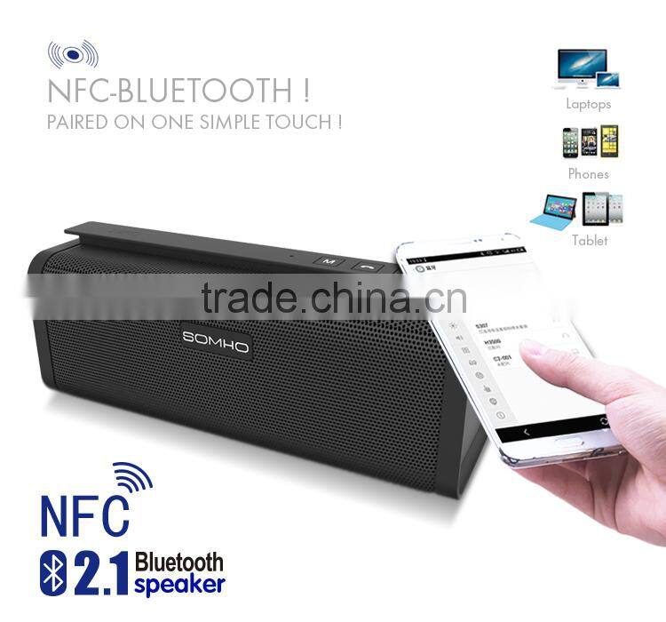 2015 new product wireless bluetooth boom box speaker, portable speaker box with NFC