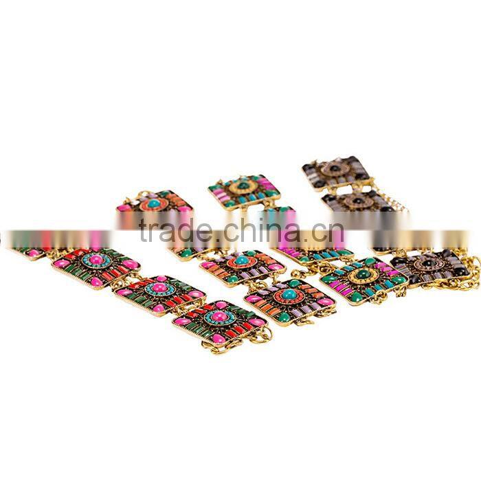 Free sample 2016 new design gold tone hamsa bracelet