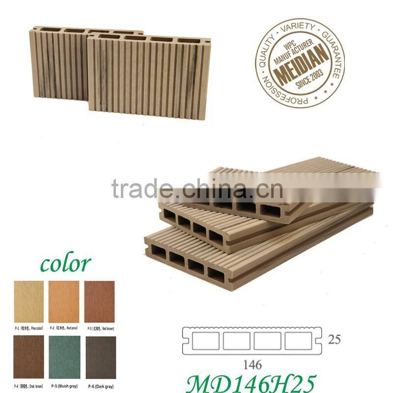 Mixed color wood plastic composite decking floor for outdoors