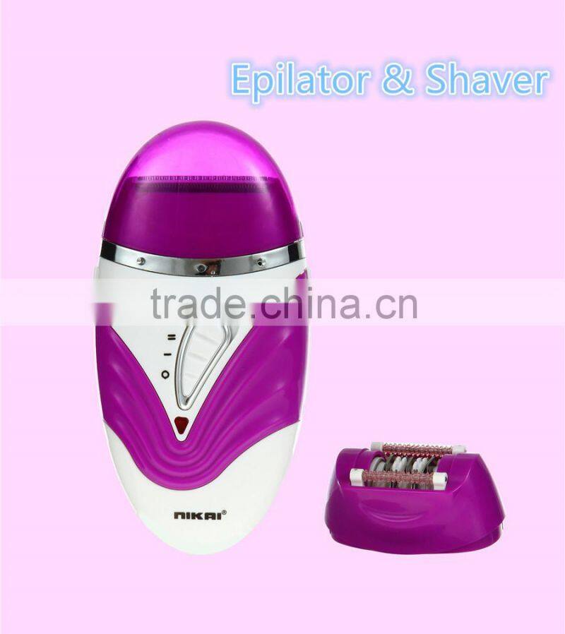 Wholesale rechargeable soft dordless epilator for female