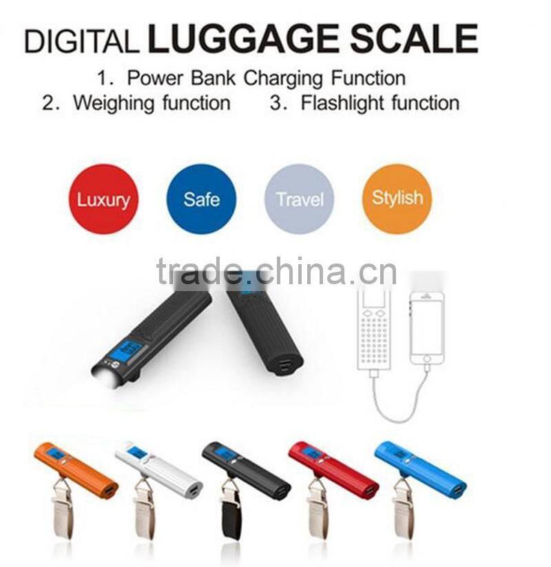Newly 50kg digital luggage scale with 2600mAh Portable power pack