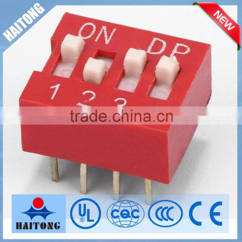2016 hot selling high quality red/bule 4pin dip switch china supplier