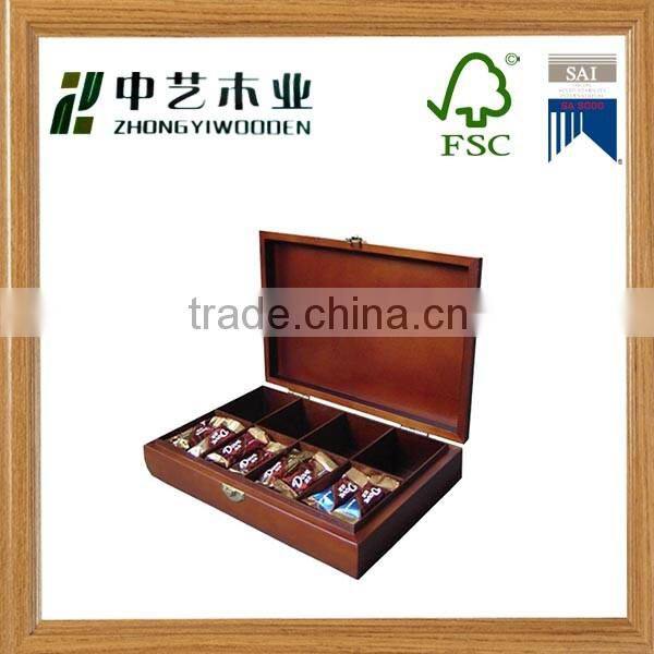FSC handmade pine wood chocolate packaging box chocolate gift box for sale