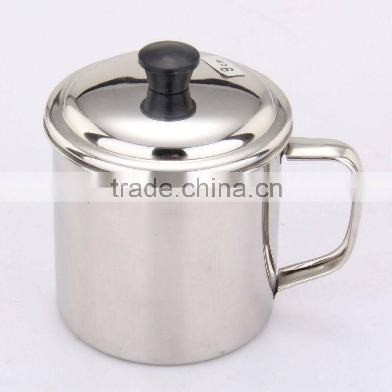 Stainless Steel Tableware Mug with lid