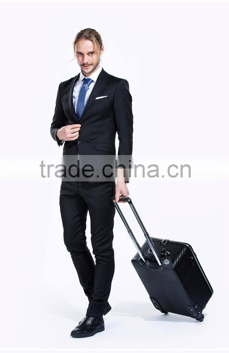 Leather Luggage Bag Carry -on PU Leather Bag Trolley With TSA Lock