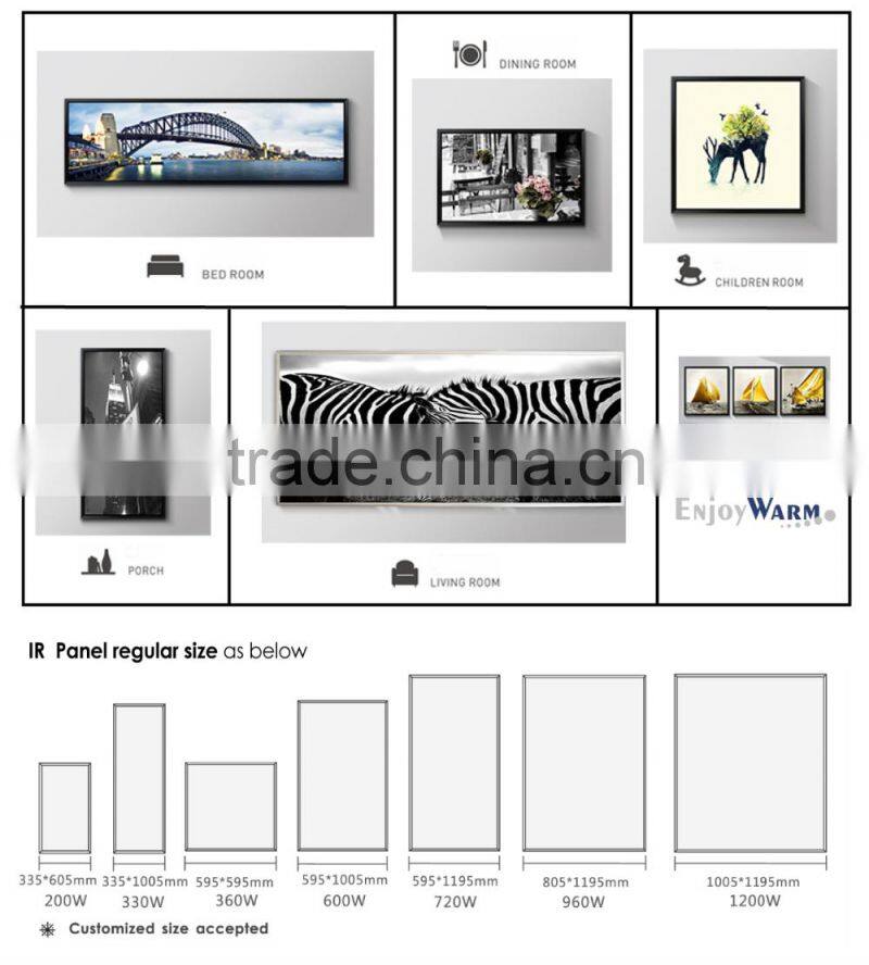 TUV GS SAA Rohs CE Manufacturer 2016 new popular infrared heater 220v