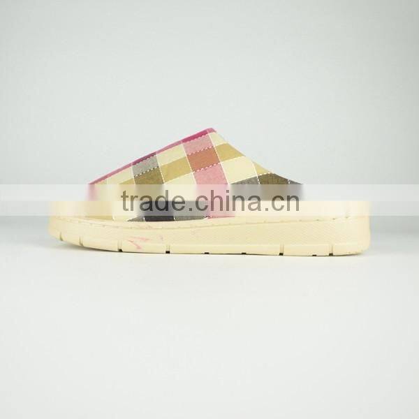 Premium quality colored cotton fleece women and men's indoor slippers