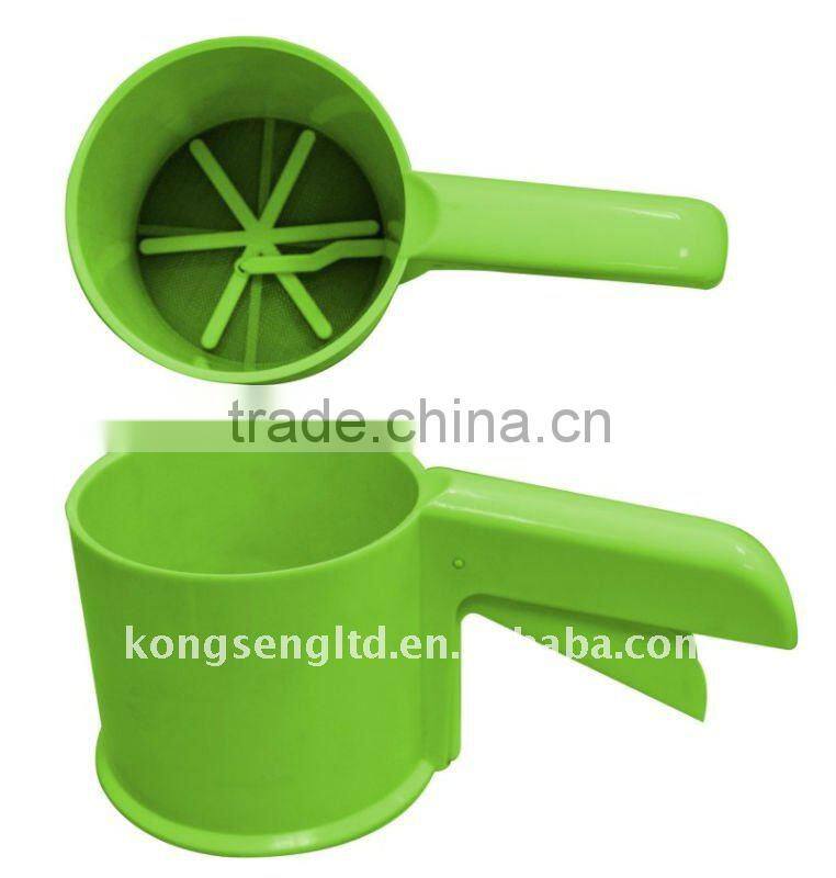 colorful plastic flour sifter