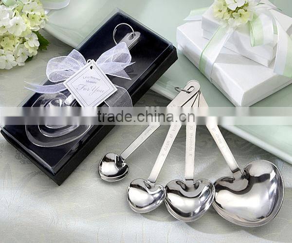 Heart Shape Love Beyond Measure Stainless-Steel Measuring Spoons