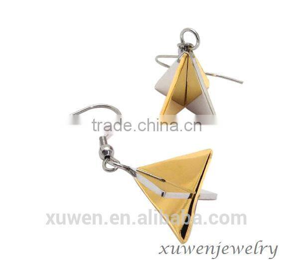 custom stainless steel single stone earrings