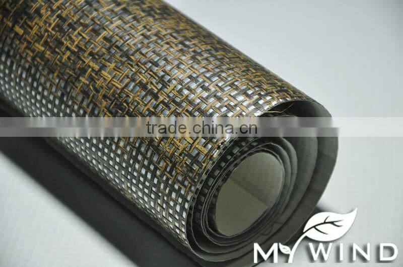 Natural textured silver metallic wallpaper