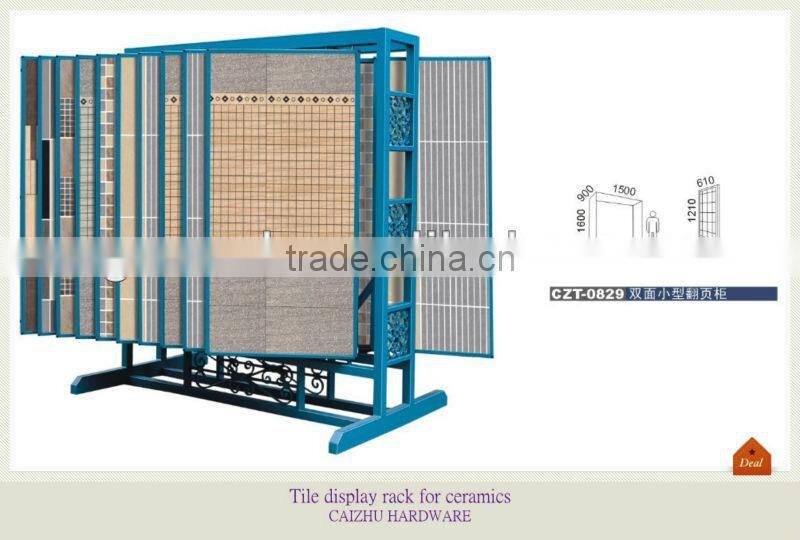 Turn page tile display display stand