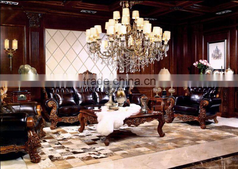 2016 Yumian Manufacturer, Factory Elegant&Noble style antique living room furniture sofa sofas set Tea table