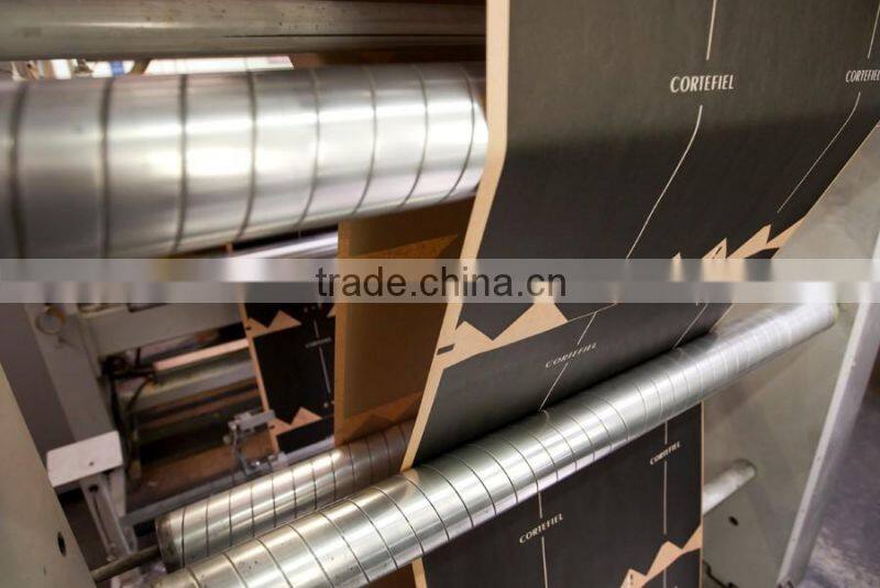 Simple stand up red kraft paper bags with white twisted handle