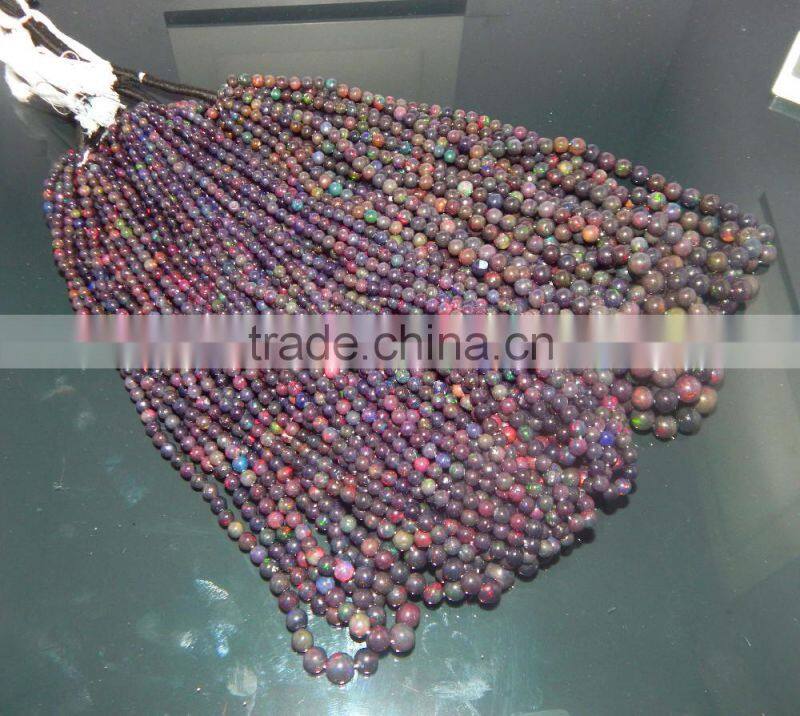 Natural ethiopian opal round ball beads