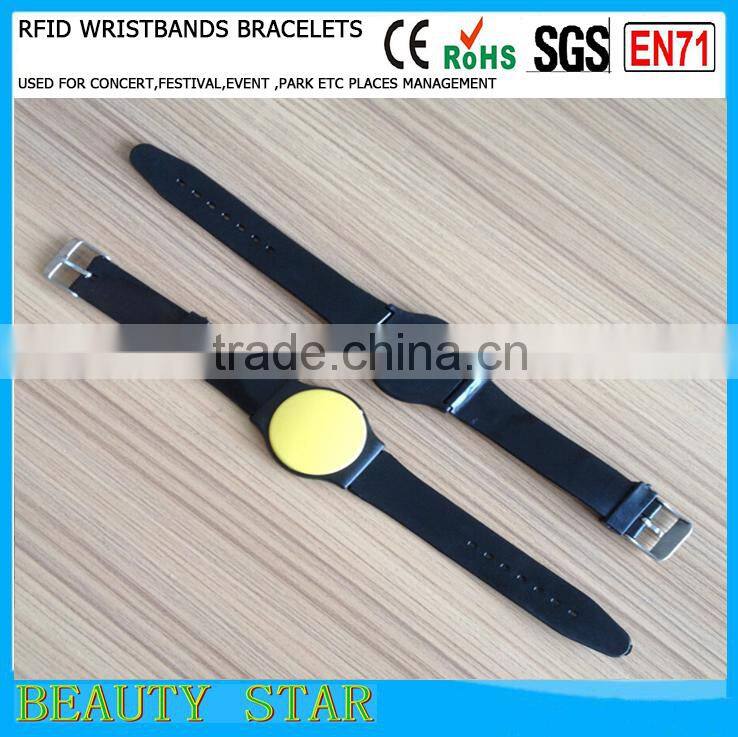 High quality NFC bracelets, Silicone Waterproof NFC bracelets with long read distance
