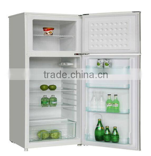 cheap and high quality double door compressor manual defrost refrigerator