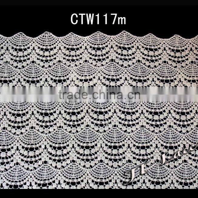 Embroidery lace curtain fabric/ decorate laceCTW121m