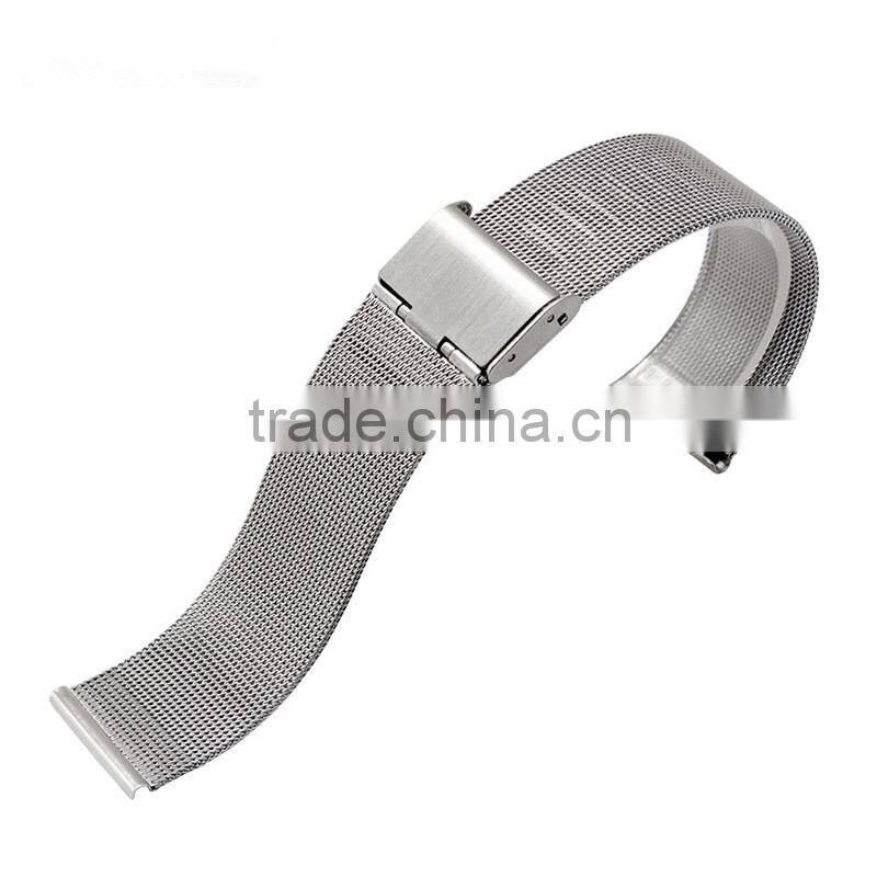 0.4 line stainless steel mesh watch band with folding buckle