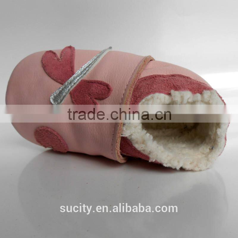 dragonfly genuine leather wool felt baby moccasin shoe for baby