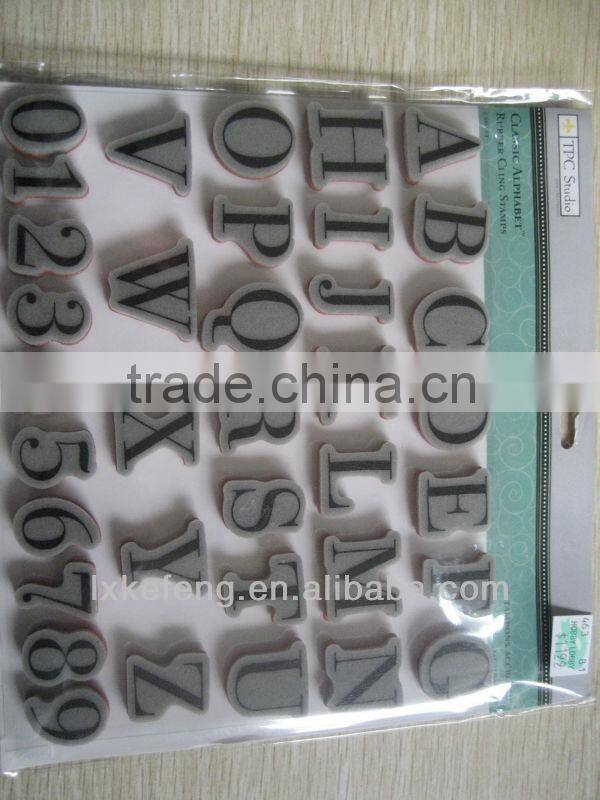 Rubber stamp set materials