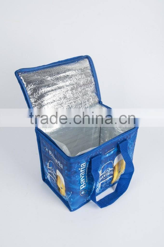 Bavaria Holland Beer Leak Proof PVC Lining Insulated Trunk Cooler Bag 12 Cans Pk Insulated Freezer Bag