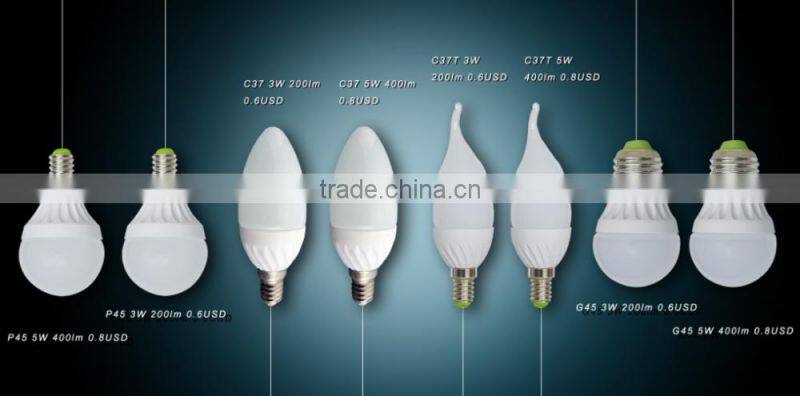 led candle bulb big sale 3W 5W e14 CE/ROHS led lights