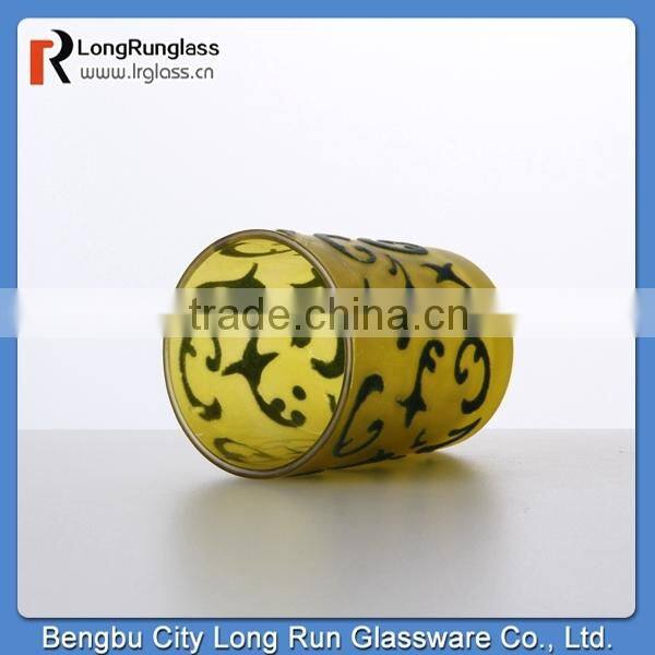 LongRun christmas ornament barware flocking print wine glasses