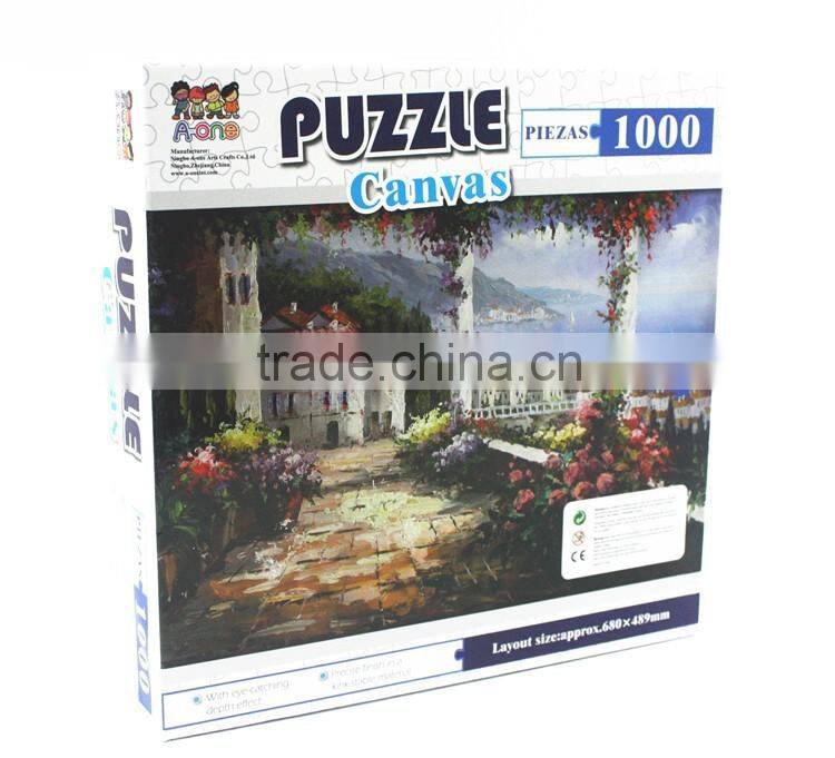 Paper Jigsaw Puzzle 1000pcs Customized Oilpainting Scene Patterns