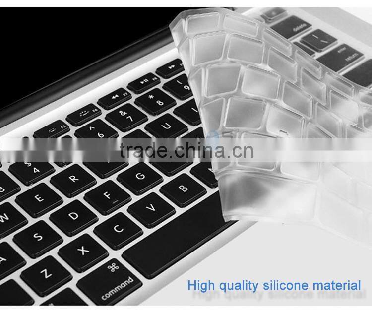 Wholesale custom silicone transparent waterproof keyboard skin for macbook