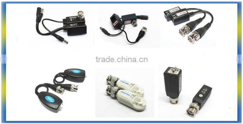 BNC male video balun connector for CCTV