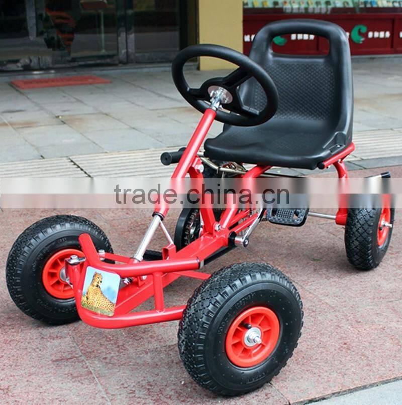 Pedal go kart for inflatable track racing field