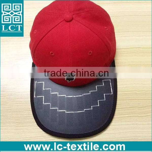baseball cap with built-in solar panels mounted on the bill charges your phone LCTC-0268