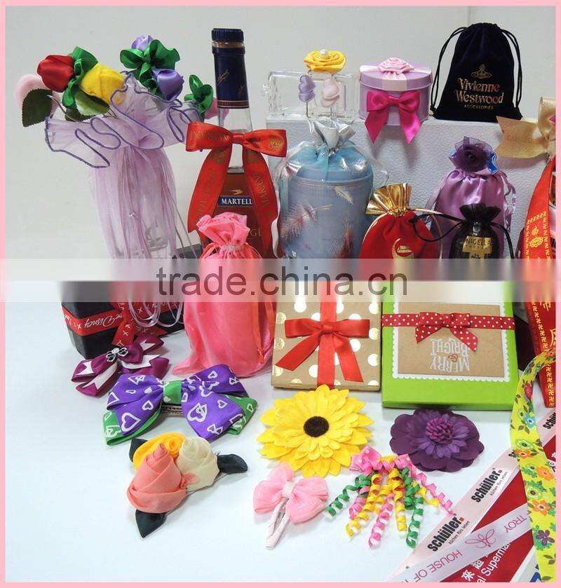 Elastic Satin Ribbon Bow for Perfume Pre Made Bows Perfume Packing Wedding Decor.