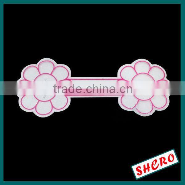 Flower Shape Black PVC necklace jewelry display Card