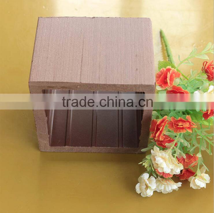 wpc square green timber, louver blade, wpc hollow timber for outdoor PE project