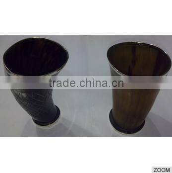 Water glass real horn