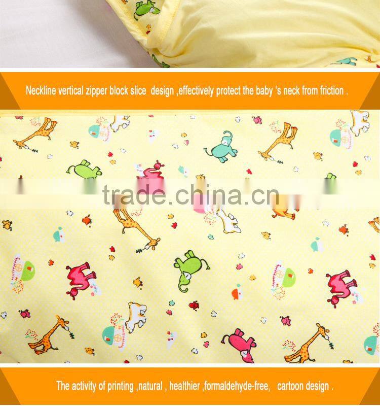 Infant kids anti kicking quilt sleeping bag for four seasons detachable fillings yellow style