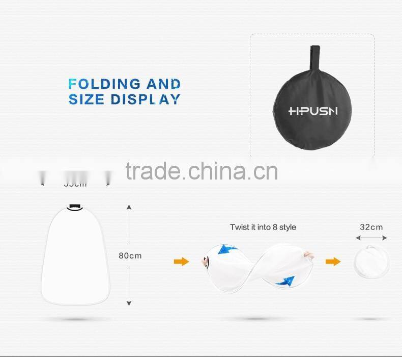 HPUSN 55x80cm 5 in 1 Portable Collapsible Light Photography Reflector for Studio Multi Photo
