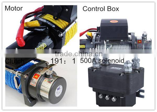 4X4 Electric Winch 12000lb with 500A solenoid waterproof IP67