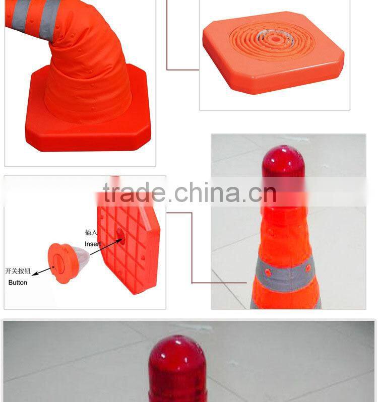 High Reflective Led Warning Light Traffic Cone